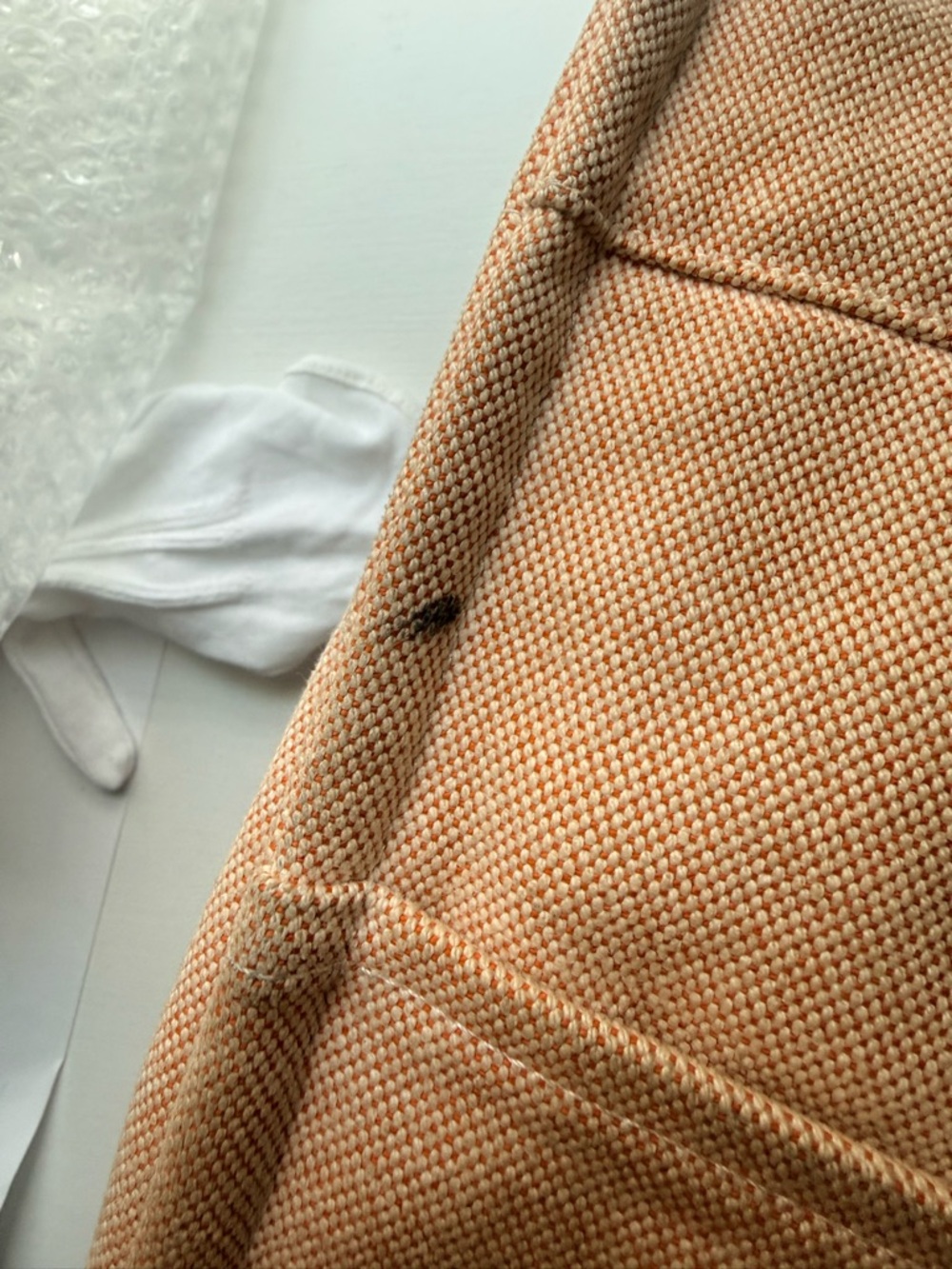 Authentic Hermès MM (medium) tote in the iconic cream canvas/  signature orange - Picture 16 of 16